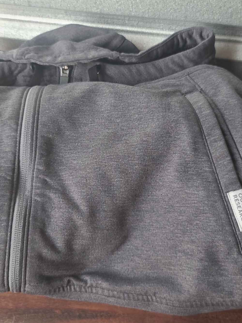 Outdoor Research Mens Medium Charcoal Full-Zip Hoody